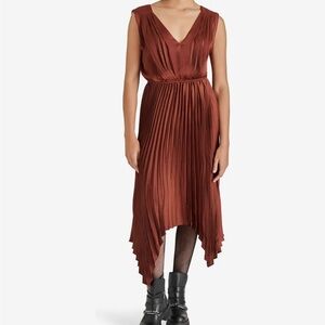 Steven Madden Pleated Donna Dress - Cinnamon